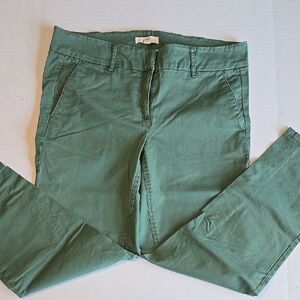 LOFT Green Ankle Cropped Pants